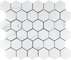 Мозаика Mosaic Calacata Lite 48 Hexagone 30.9x32.2
