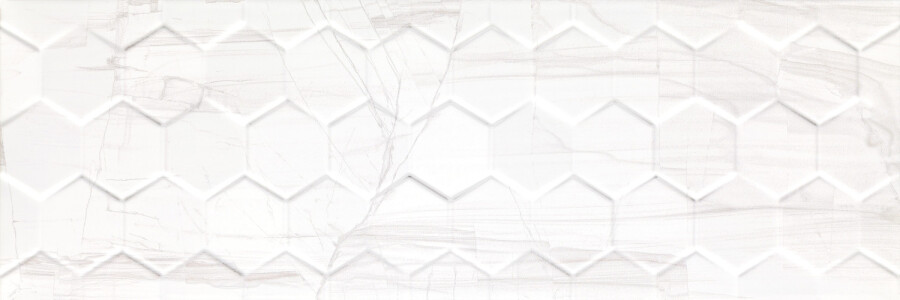Плитка Ceramika Konskie Brennero White Hexagon Rett 25x75