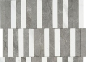 Impronta italgraniti Marble Experience MB03MR Orobico Grey Mosaico Stripe 27,2x29