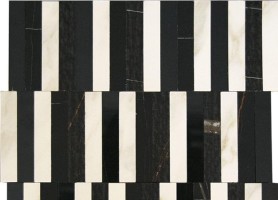 Impronta italgraniti Marble Experience MB04MR Sahara Noir Mosaico Stripe 27,2x29