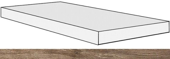 Rex Ceramiche Selection Oak 738131 Brown Oak Angolo Gradino DX Ret 40x120
