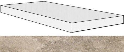 Rex Ceramiche Ardoise 739327 Ecru Ang Gradino DX 33x120