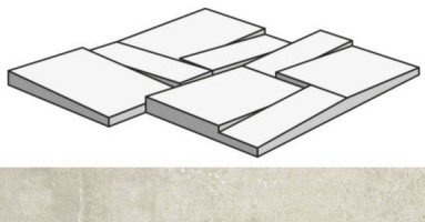 Rex Ceramiche Matieres 755942 Sable Mod Muretto 3D 30x30