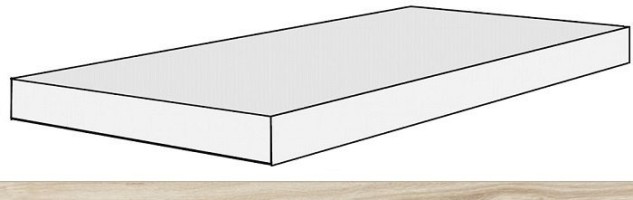 Rex Ceramiche Planches 756107 Amande Angolo Gradino SX 40x120