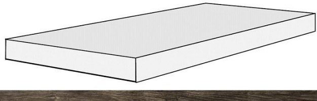 Rex Ceramiche Planches 756111 Choco Angolo Gradino SX 40x120